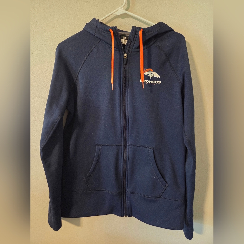 Denver Broncos NFL Therma-Fit Navy and Orange Jacket